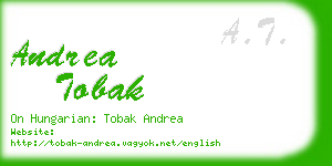 andrea tobak business card